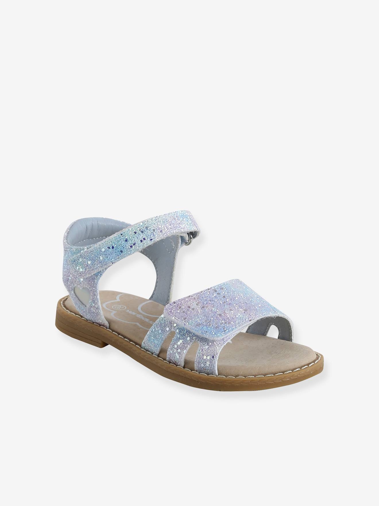 Vertbaudet Glitzersandalen Met Klittenband Voor Kinderen, Kleutercollectie Veel Blauw