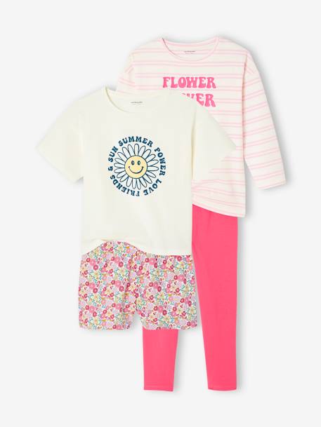Fille-Pyjama, surpyjama-Lot de 2 pyjamas Basics fille Flower power