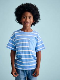 Garçon-T-shirt, polo, sous-pull-Tee-shirt rayé garçon personnalisable