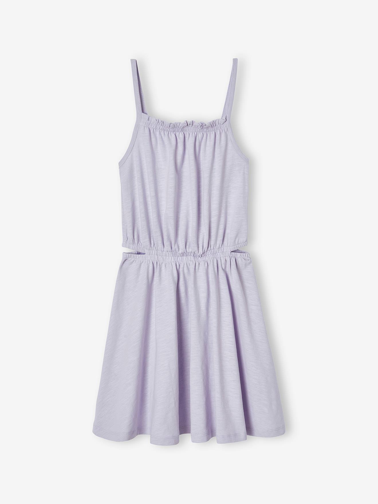 Vertbaudet Jurk Met Gedetailleerde Schouderbandjes Voor Meisjes Lavendel