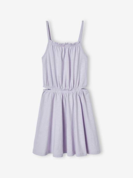 Fille-Robe à bretelles ajourée côtés fille