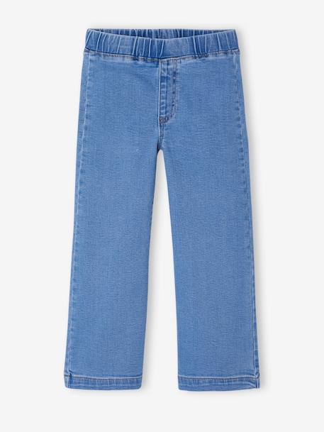 Tregging large fille en denim  - vertbaudet enfant