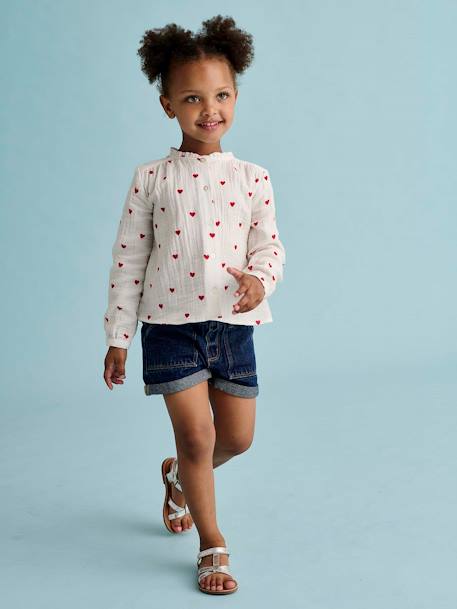 Short en jean Basics fille  - vertbaudet enfant