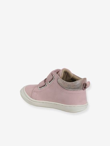Zachte lederen baby-slofjes voor de eerste stapjes beige, bedrukt+blauw, bedrukt+brons+goud+goudgeel+groen, bedrukt+oudroze+roze (poederkleur)+roze, bedrukt+rozen+turquoiseblauw+veel roze+zachtpaars - vertbaudet enfant 