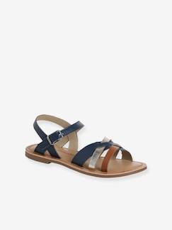 Chaussures-Chaussures fille 23-38-Sandales brides fantaisie cuir enfant