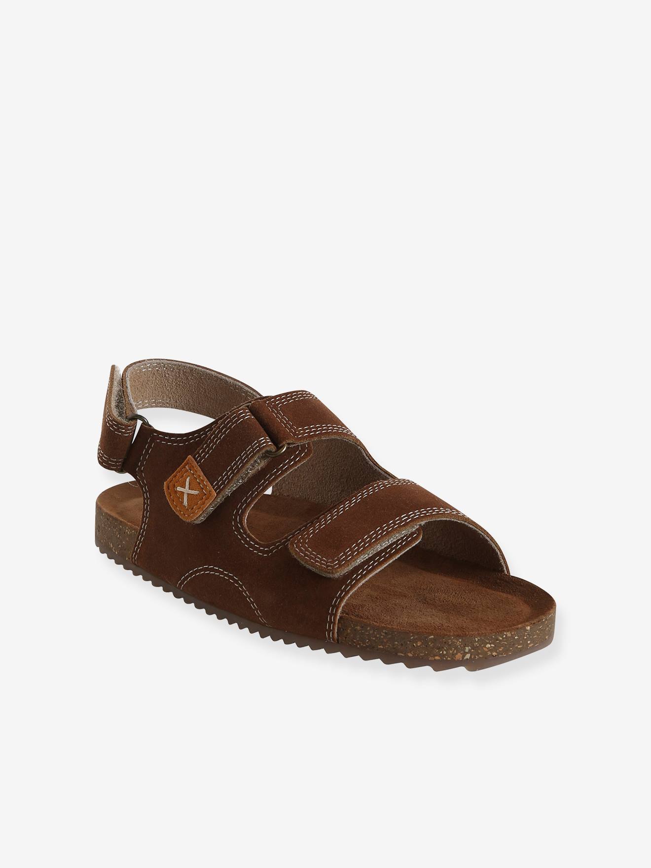 Vertbaudet Sandalen Met Klittenband Van Leer Voor Kinderen Kameel