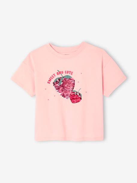 Fille-T-shirt motif en sequins fille