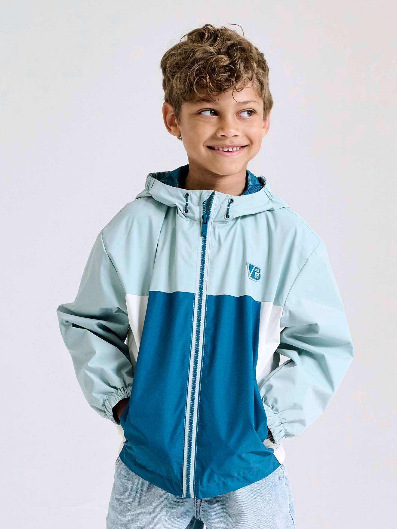 Vertbaudet Windjack Colorblock Voor Jongens Blauwgroen