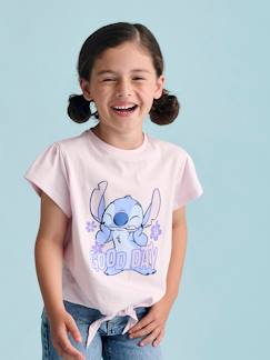 T-shirt met knoop "Good day" Disney® Stitch korte mouwen   - vertbaudet enfant