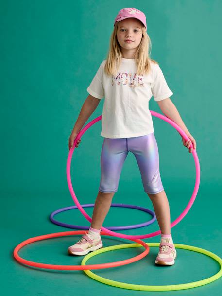 Fille-Collection sport-Ensemble sport tee-shirt + cycliste irisé fille