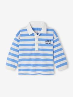 Baby-T-shirt, coltrui-Polo met brede strepen voor baby's 