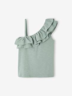 T-shirt à volant asymétrique fille  - vertbaudet enfant