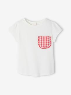 Bébé-T-shirt, sous-pull-T-shirt poche fantaisie vichy bébé