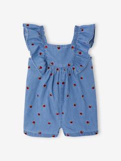 Bébé-Salopette, combinaison-Combishort en denim léger bébé