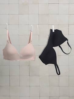 Zwangerschapskleding-Lingerie-2 zachte, naadloze voedingsbeha's van bamboe viscose 