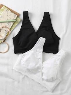 Vêtements de grossesse-Lingerie-Soutien-gorge-Lot de 2 brassières d'allaitement croisées sans couture