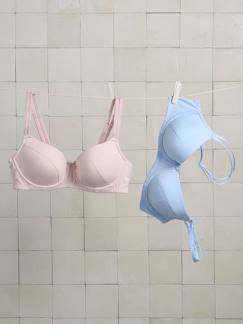 Vêtements de grossesse-Lingerie-Soutien-gorge-Lot de 2 soutiens-gorge de grossesse avec armatures en coton biologique*