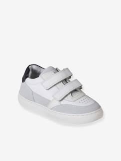 Baskets enfant garçon cuir à scratchs  - vertbaudet enfant