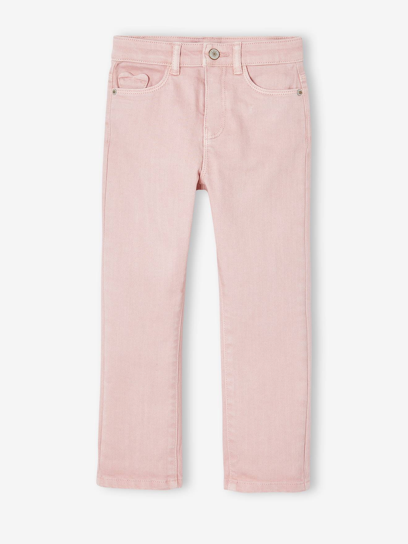 Vertbaudet Slim Fit Medium MorphologiK Meisjesbroek Roze (poederkleur)