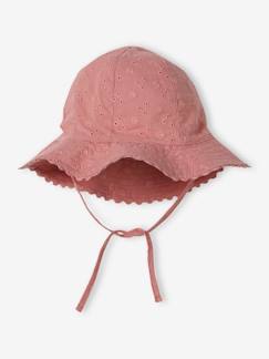 Bébé-Accessoires-Chapeau en broderie anglaise bébé fille