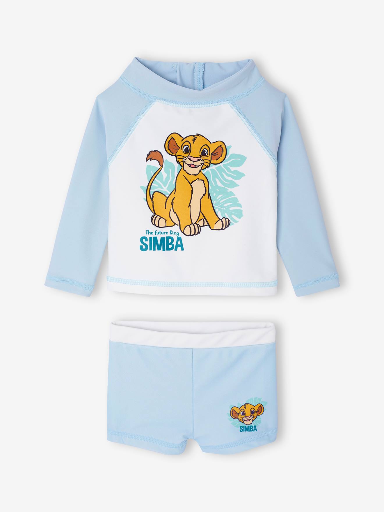 De Leeuwenkoning Badpakset Simba T-shirt Met Uv-bescherming + Zwembroek Disney® Leeuwenkoning Hemelsblauw