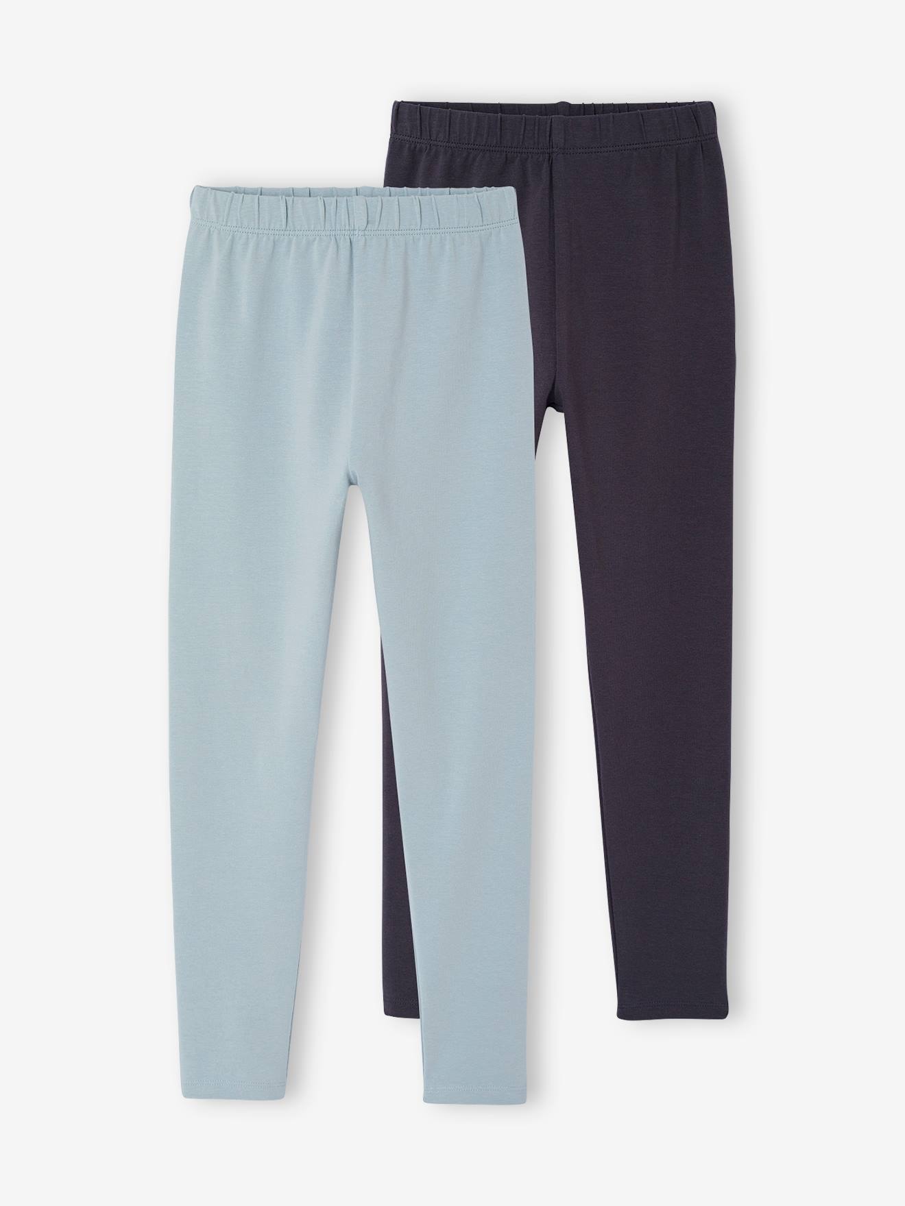 Vertbaudet Set Van 2 Leggings Voor Meisjes Antraciet