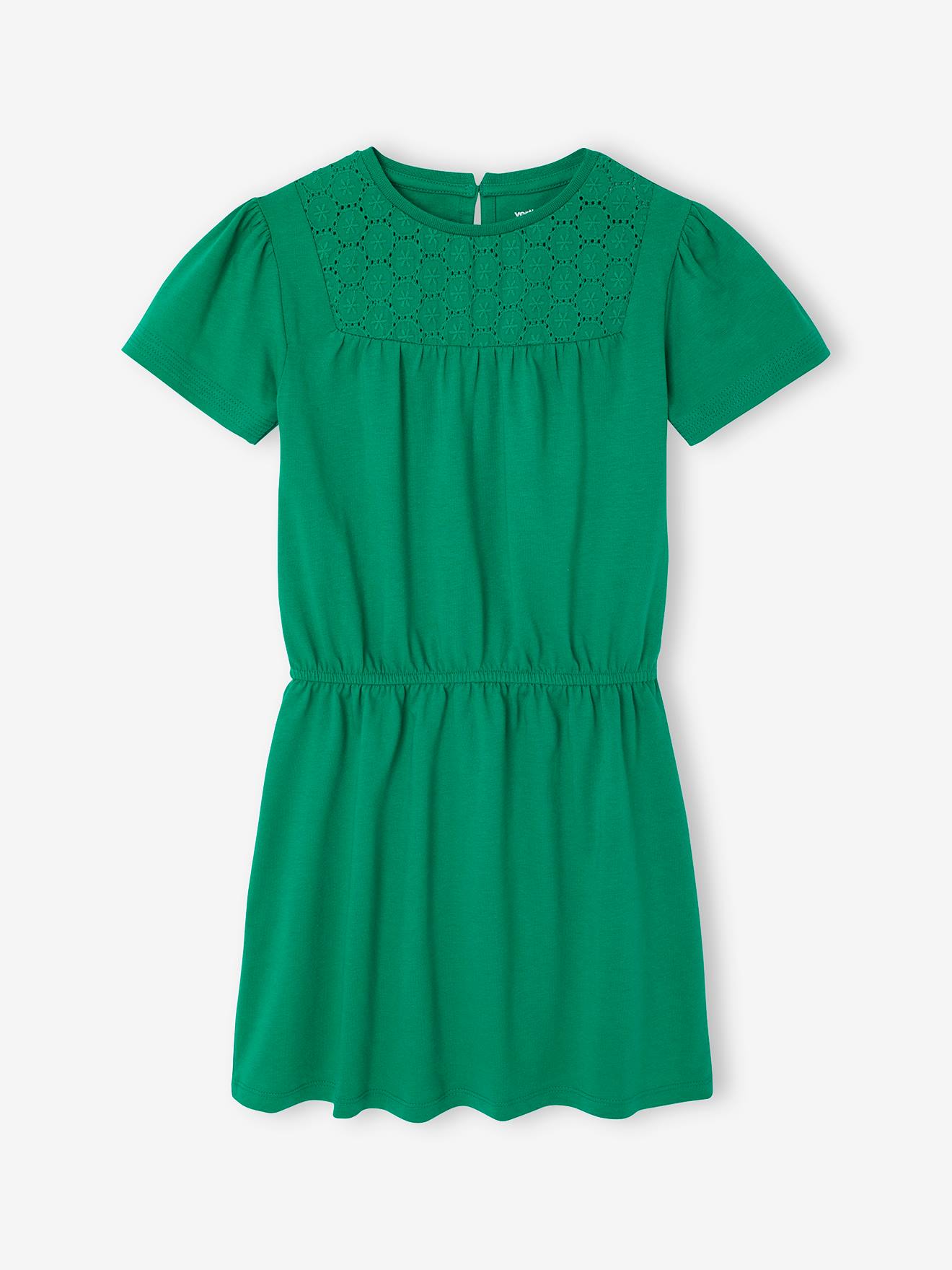 Vertbaudet Meisjesjurk Met Macramé Detail Groen