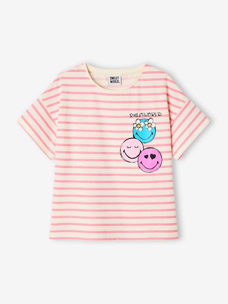 Fille-T-shirt, sous-pull-T-Shirt rayé SMILEYWORLD®