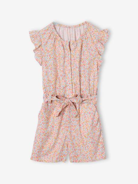 Fille-Combi-short imprimé fleurs fille