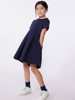 -Korte mouwen katoenen kinderjurk PETIT BATEAU