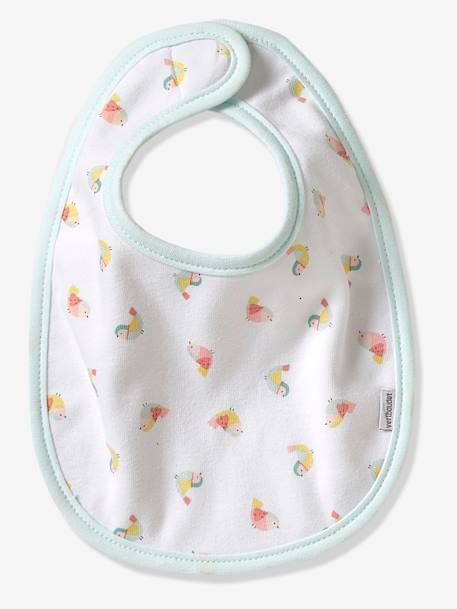 Lot de 7 bavoirs naissance vertbaudet Imprimé fleurs et oiseaux+MOTIFS NOEL+MULTICOLORE - vertbaudet enfant 