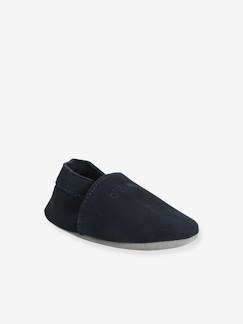 Chaussures-Chaussures garçon 23-38-Chaussons-Chaussons élastiqués en cuir souple bébé