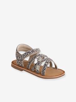 Chaussures-Chaussures fille 23-38-Sandales-Sandales scratchées cuir enfant collection maternelle