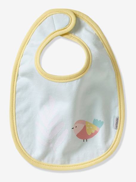 Set van 7 babyslabbetjes KERSTMOTIEVEN+Print met bloemen en vogeltjes+VEELKLEURIG - vertbaudet enfant 