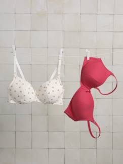 Zwangerschapskleding-Lingerie-Lot 2 beha's voor borstvoeding zonder beugels in biologisch katoen* 