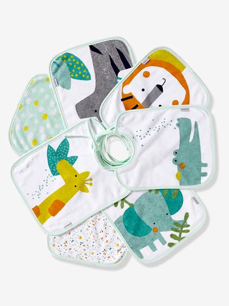 Set van 7 babyslabbetjes VERTBAUDET ASSORTIS STERRENS/GOUTTES EAU+Jungleprint+Kerstmotief+MOTIFS FRUITS - vertbaudet enfant 