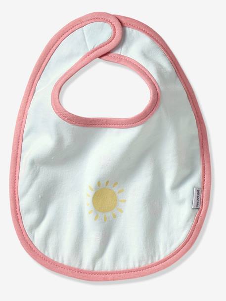 Set van 7 babyslabbetjes KERSTMOTIEVEN+Print met bloemen en vogeltjes+VEELKLEURIG - vertbaudet enfant 