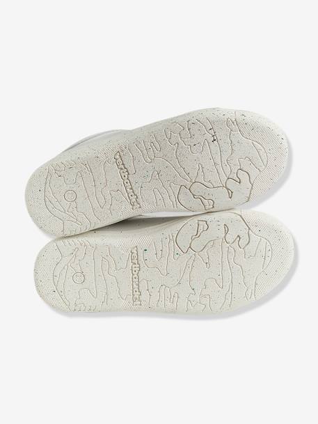 Baskets élastiquées garçon en cuir Blanc+Bleu foncé+Gris imprimé - vertbaudet enfant 