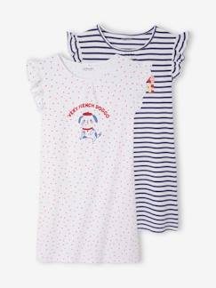 Short fille en maille avec finitions contrastantes