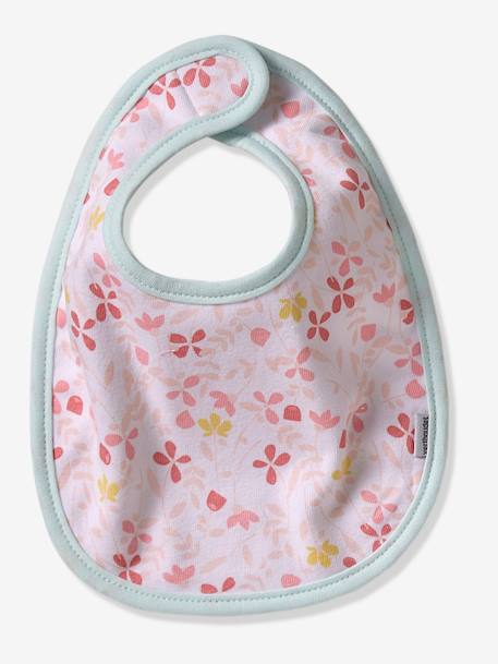 Set van 7 babyslabbetjes KERSTMOTIEVEN+Print met bloemen en vogeltjes+VEELKLEURIG - vertbaudet enfant 