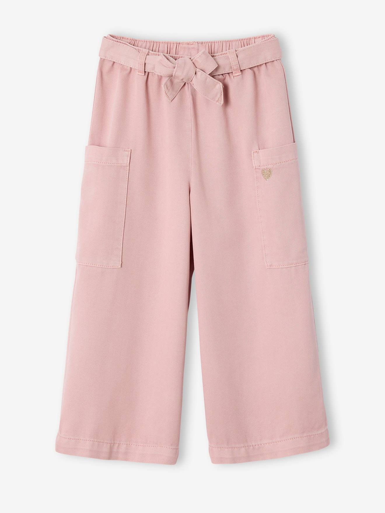 Vertbaudet Wijde Driekwartsbroek In Tencel® Voor Meisjes Rozen