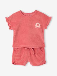 Bébé-Short-Ensemble bébé t-shirt + short en éponge