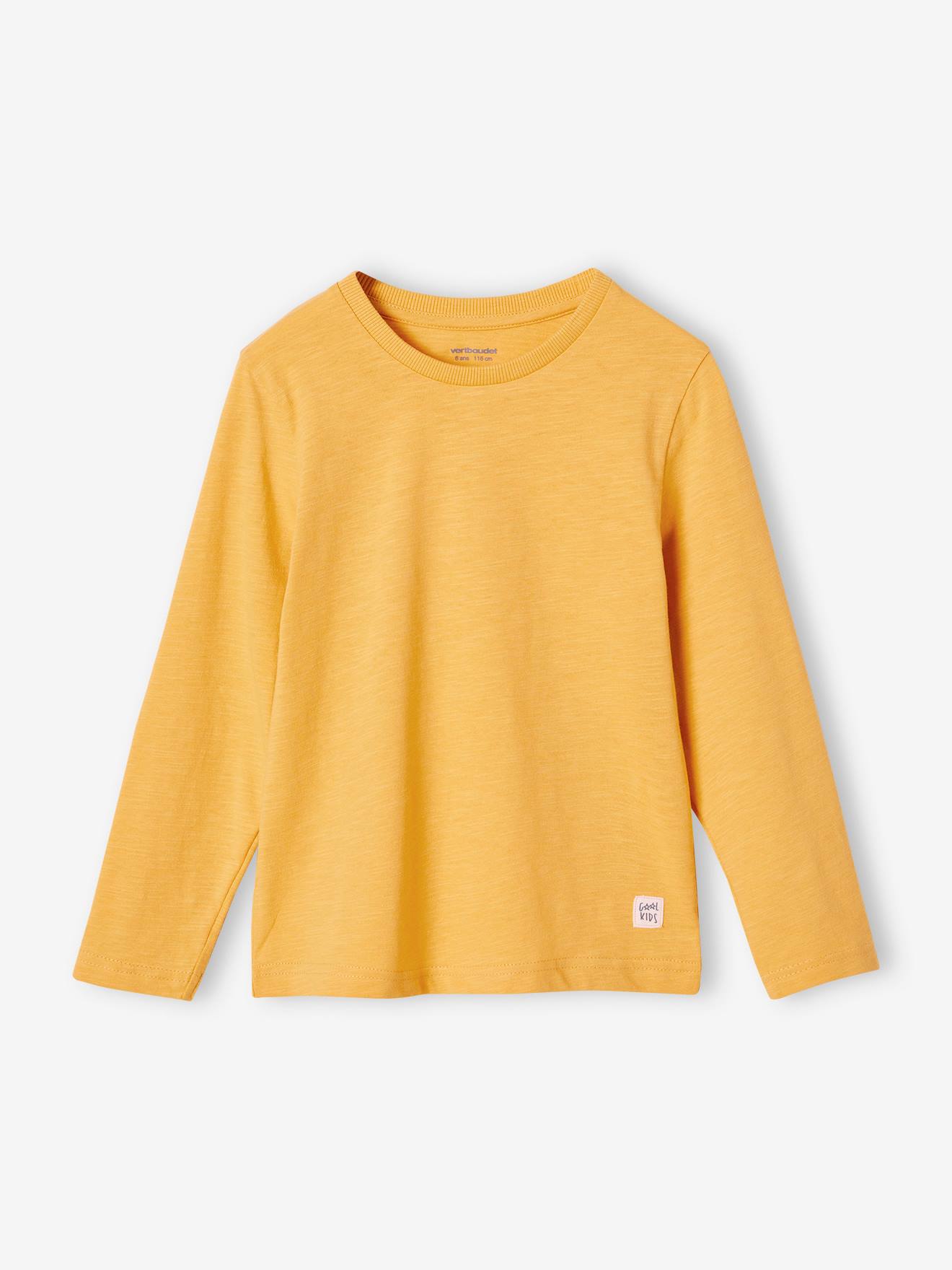 Vertbaudet Personaliseerbare Gekleurd T-shirt Voor Jongens Met Lange Mouwen Geel