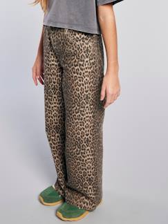 -Pantalon large léopard fille JONEN