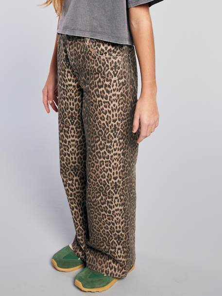 Fille-Pantalon-Pantalon large léopard fille JONEN