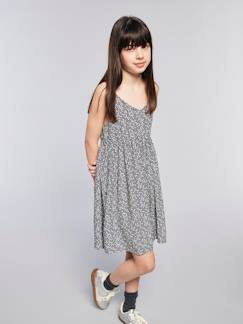-Robe courte à bretelles motifs fleurs JONEN