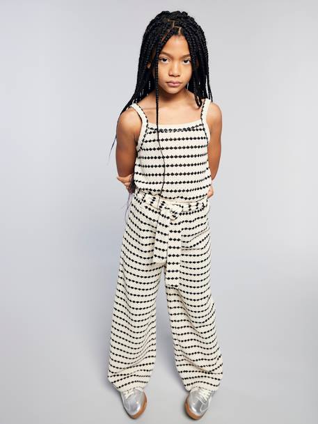 Fille-Pantalon large en maille fantaisie fille JONEN