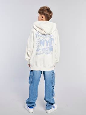 Sweat à Capuche Garçon Vertbaudet - Manches Longues, Motif Devant - 75% Coton, 25% Polyester Recyclé