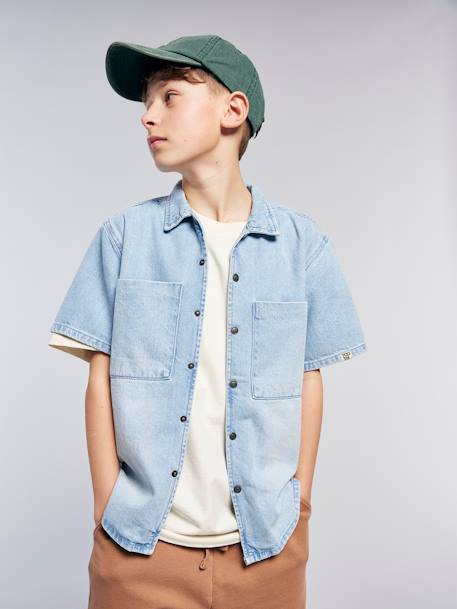 Garçon-Chemise denim léger manches courtes garçon