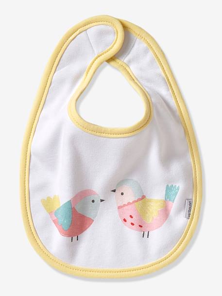 Set van 7 babyslabbetjes KERSTMOTIEVEN+Print met bloemen en vogeltjes+VEELKLEURIG - vertbaudet enfant 